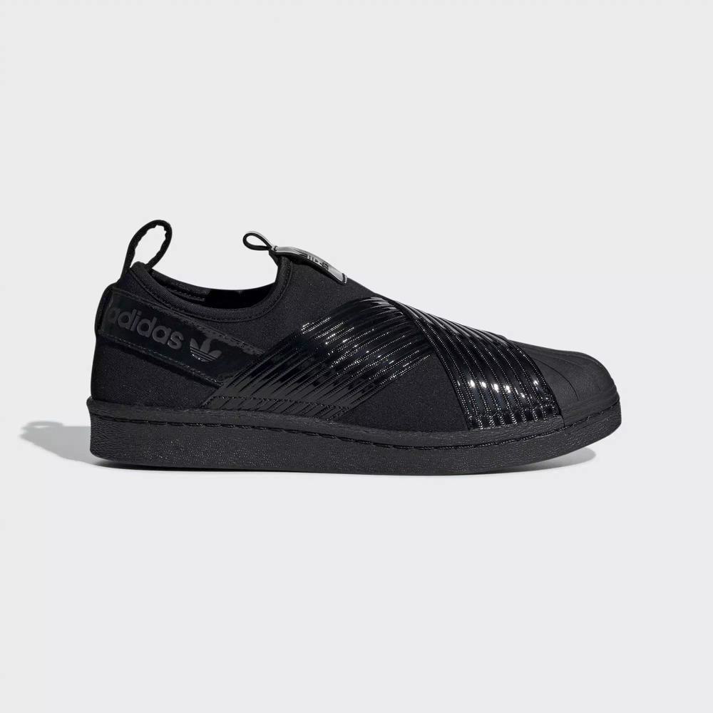 Adidas Superstar Slip-on Tenis Negros Para Mujer (MX-89023)